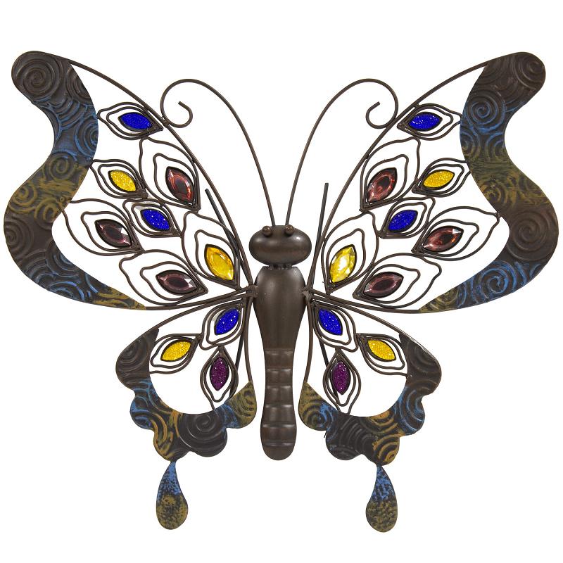 Motýľ kovový 2819 - 38x43,5 cm - dekorácia na stenu