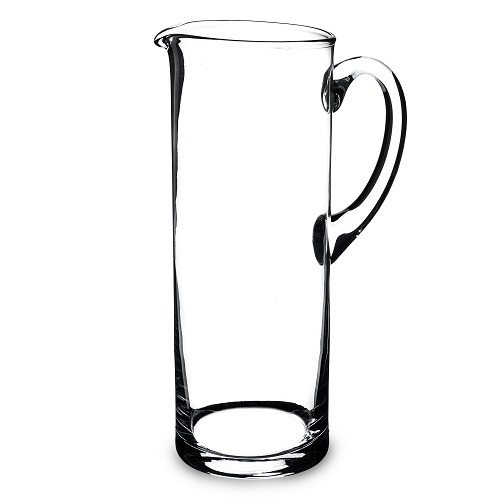 Váza/džbán sklo priehľadné v. 30x18x11cm
