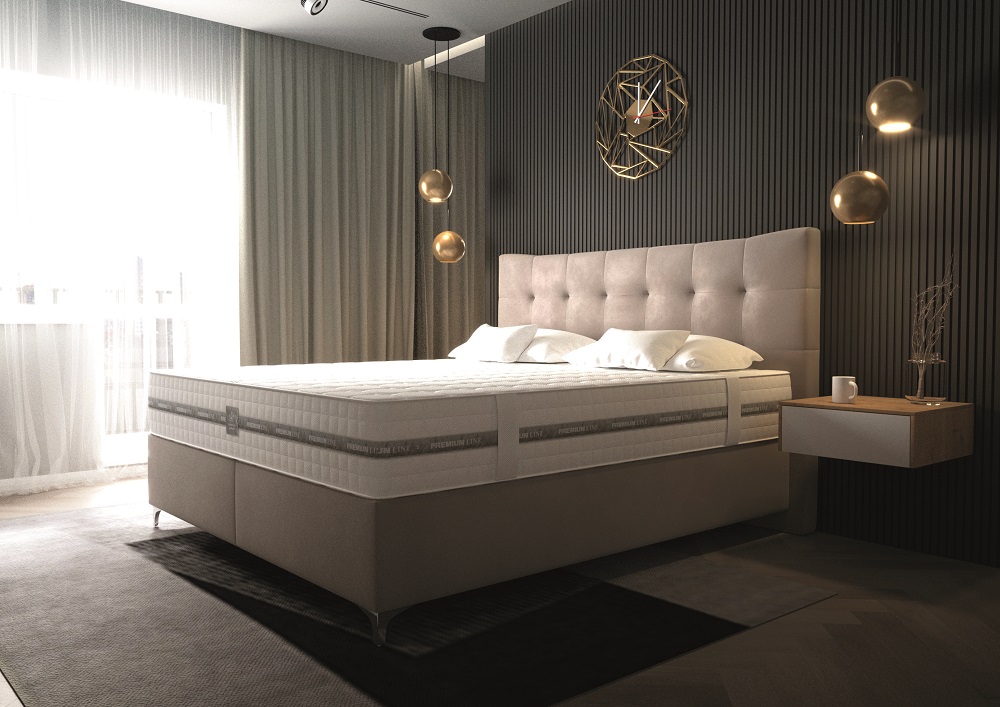 DOMINO BOXSPRING posteľ s matracom 180x200 cm 