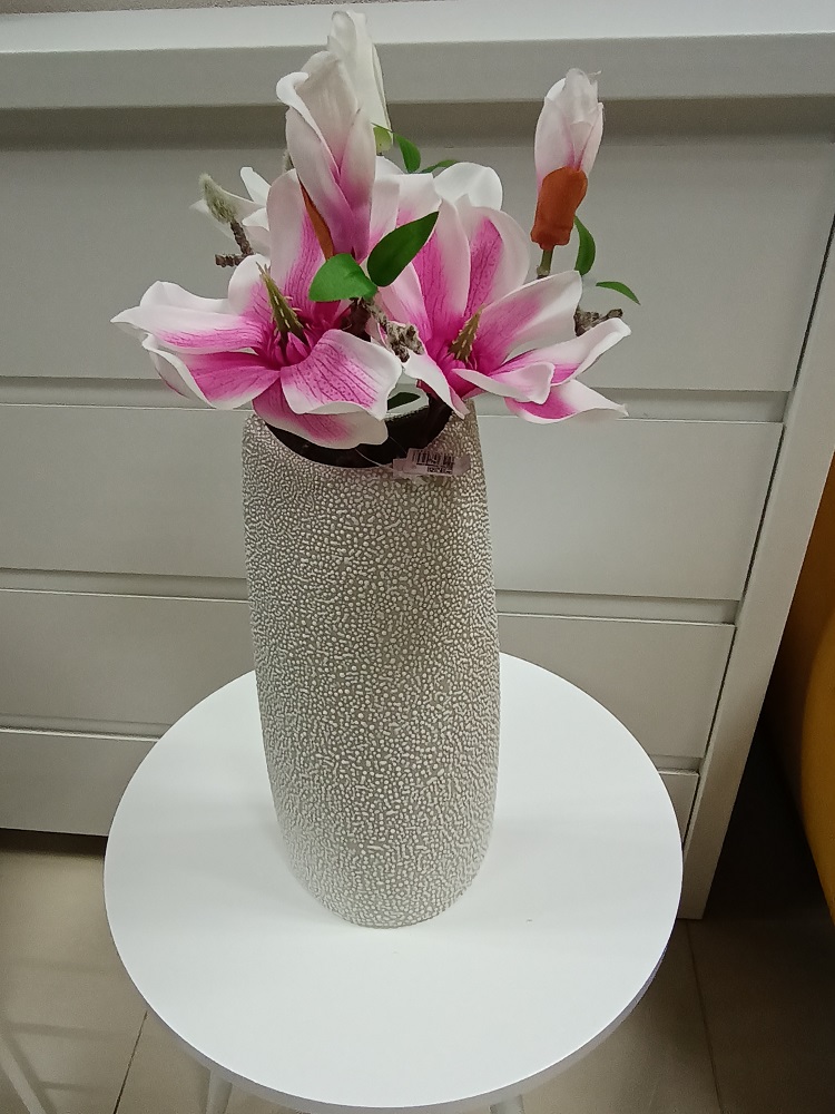 Váza keramická krémová 6055 v.34,5cm