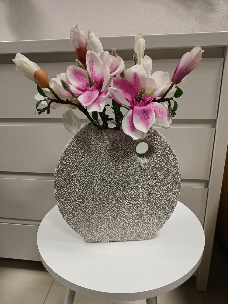 Váza keramická krémová 6044 v.26cm