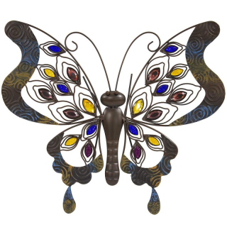 Motýľ kovový 2819 - 38x43,5 cm - dekorácia na stenu